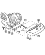 4857278AA - Frames and Bumpers: Rear Fascia Support for Mopar Image
