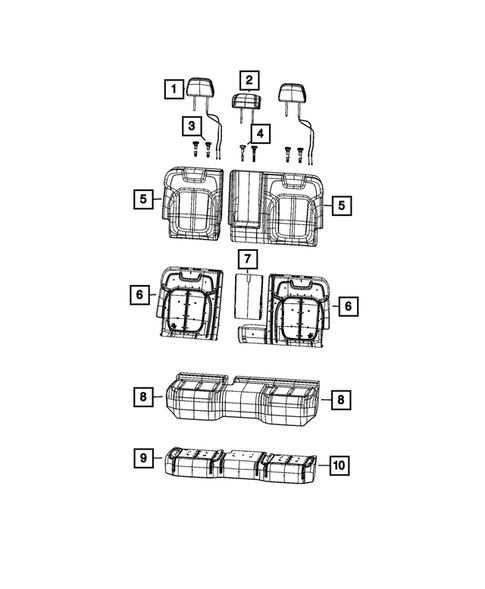 Rear Seats - Second Row for 2022 Jeep Grand Cherokee #10