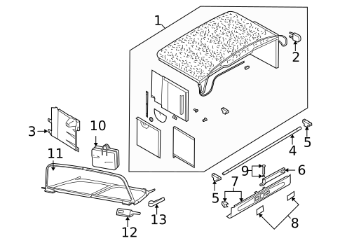 Interior Trim - Convertible Top for 2006 Audi A4 Quattro #0