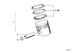 7119934460 - Engine: Snap Ring for BMW Image