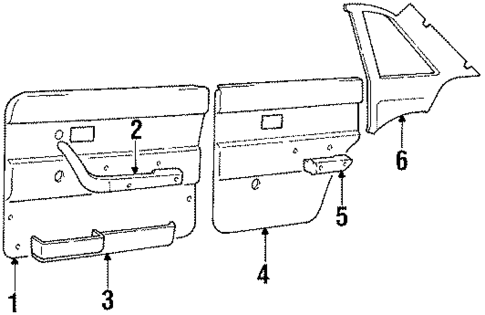 Interior Trim for 1989 Volvo 245 #0