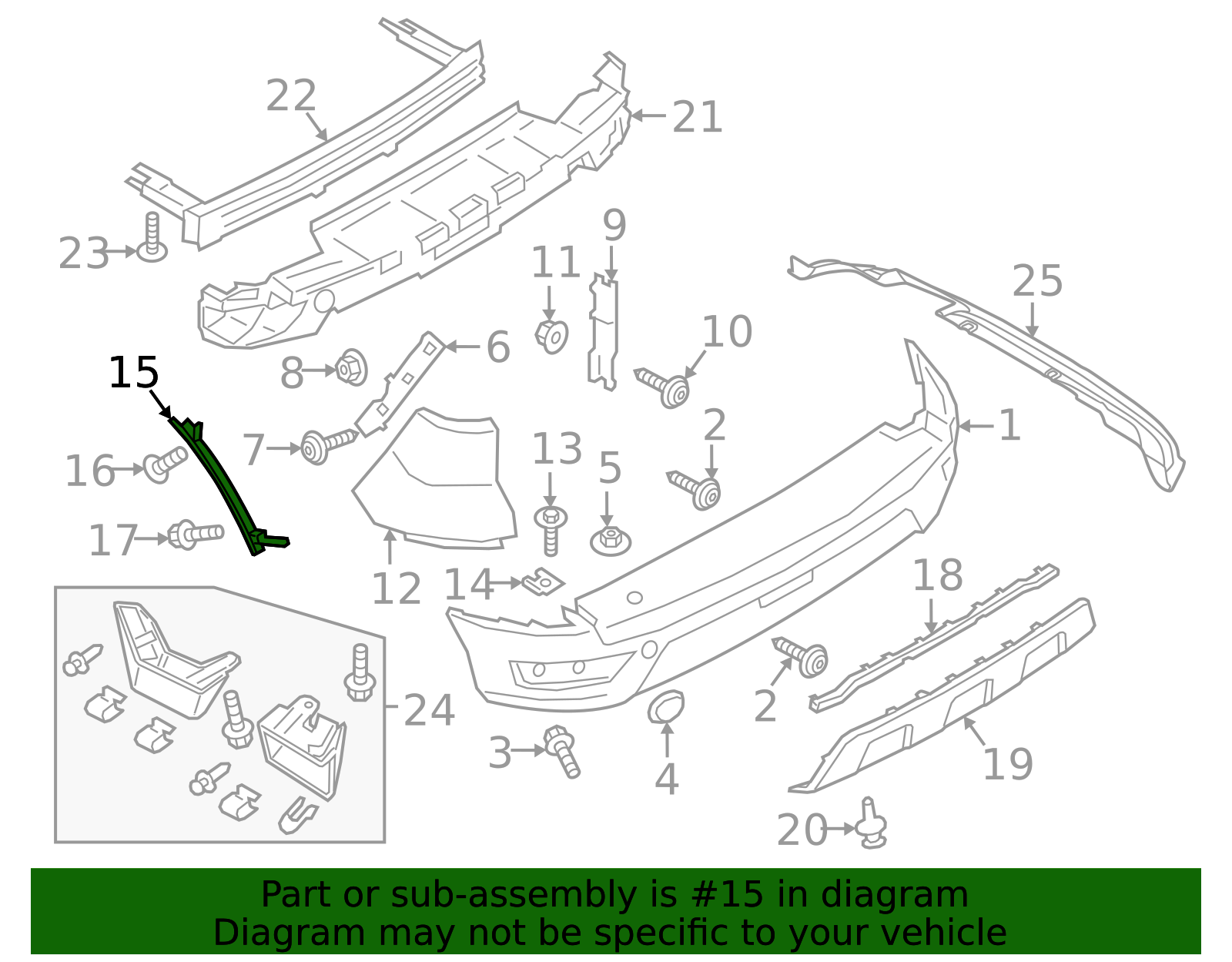 GN1Z-17F774-L - End Cap Molding 2018-2022 Ford EcoSport | Ford