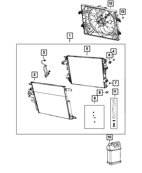 Radiator and Related Parts; Charge Air Cooler for 2022 Ram 1500 #1