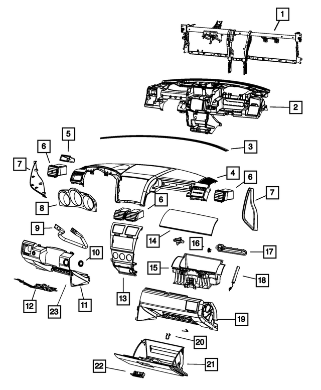 1GA40XDHAD - Interior Trim: Instrument Panel Panel for Mopar Image image