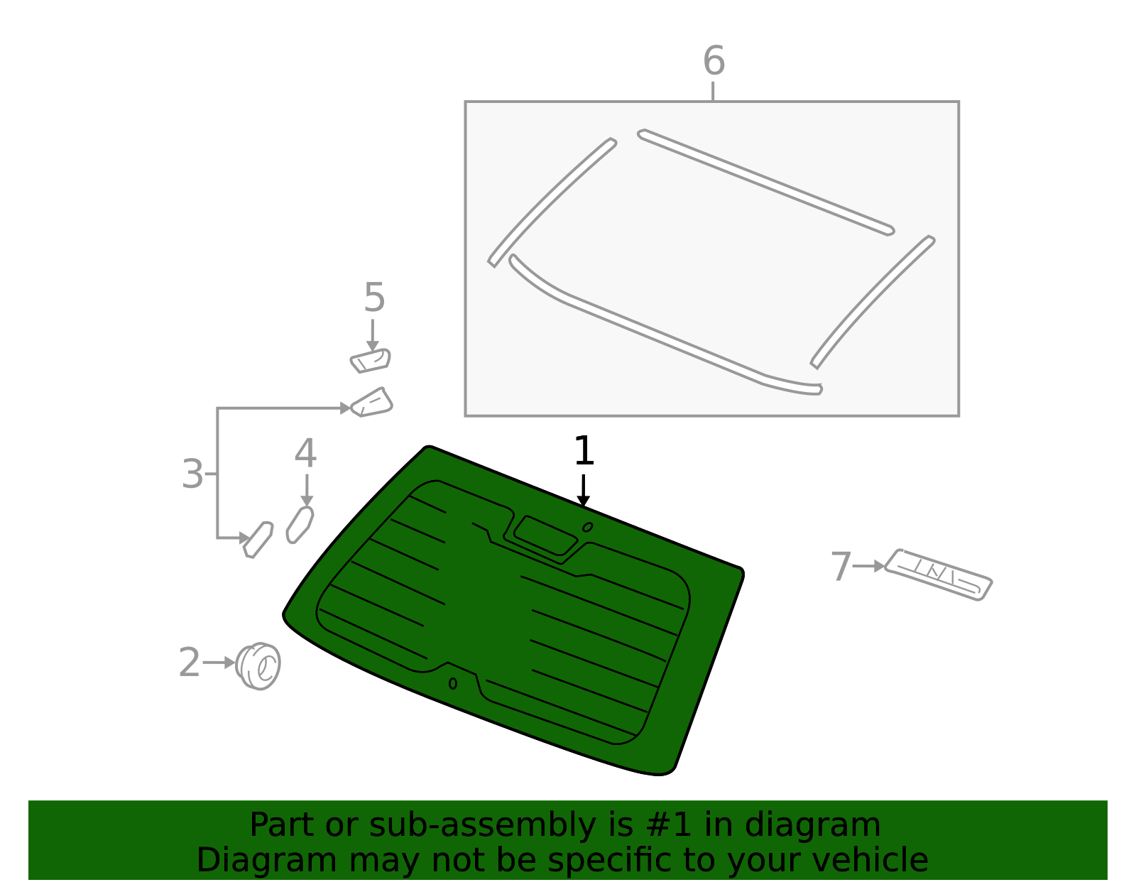 73211-SXS-A01 - 2007-2011 Honda CR-V - Glass Set Rear Windshield
