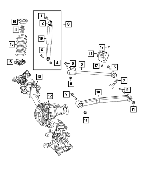 Front Suspension, Strut and Cradle for 2020 Jeep Gladiator #0