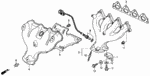 18115P00004 - Engine: GASKET, EX. MANIFOLD (ISHINO GASKET) for Honda Image