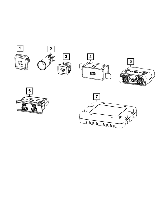 68467945AA - Electrical: Power Outlet Cap for Mopar Image