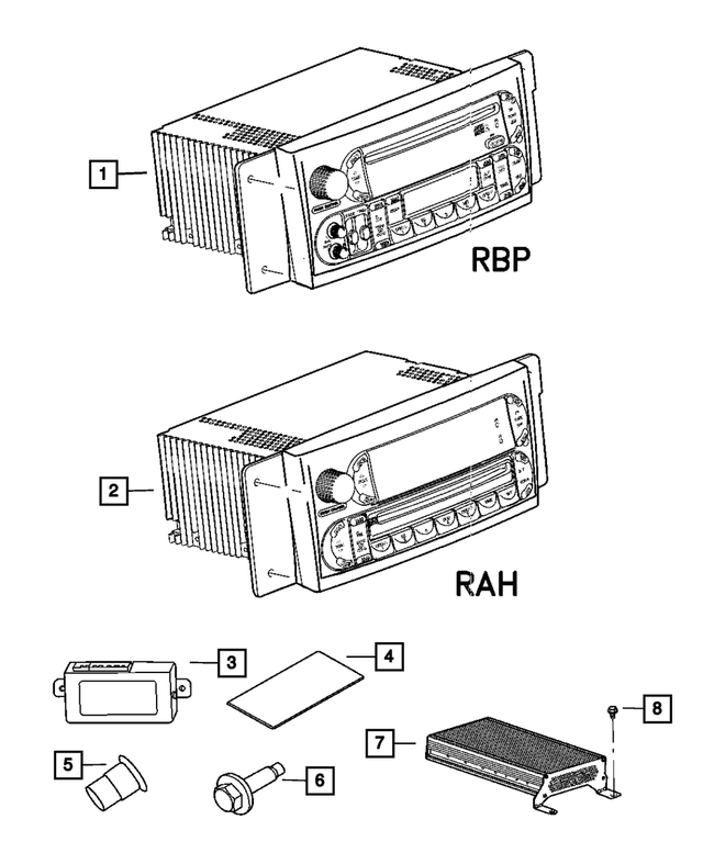 « 5094564AE –  : Am/fm Avec Cd Et Correcteur De Fréquences Radio pour Mopar Image »