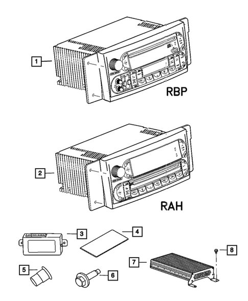 Radio, Antenna, and Speakers for 2005 Chrysler Pacifica #1