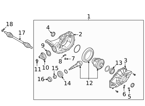 Axle & Differential for 2025 Genesis GV70 #1