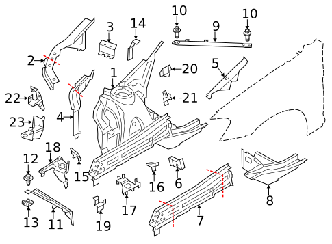 Structural Components & Rails for 2012 BMW X3 #0