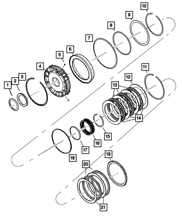 68263853AA - Automatic Transmission Multi-Speed: Transmission 2nd And 4th Clutch Piston Retainer for Mopar Image