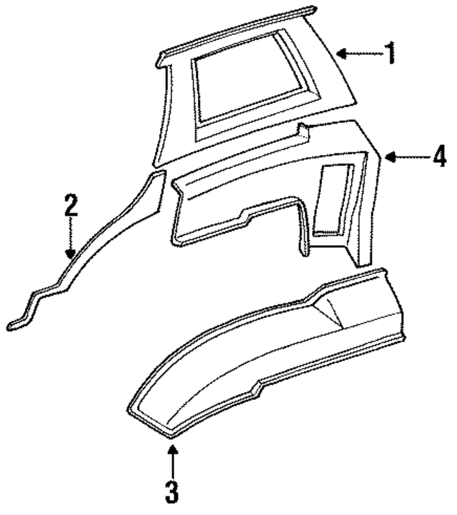 7691783G02 - : Rear Quarter Trim for Nissan Image
