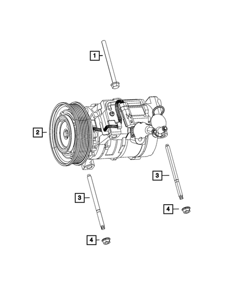 Air Conditioner Compressor and Mounting for 2025 Ram 2500 #1