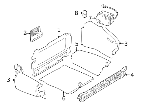 Interior Trim - Rear Body for 2001 Jaguar XJ8 #1
