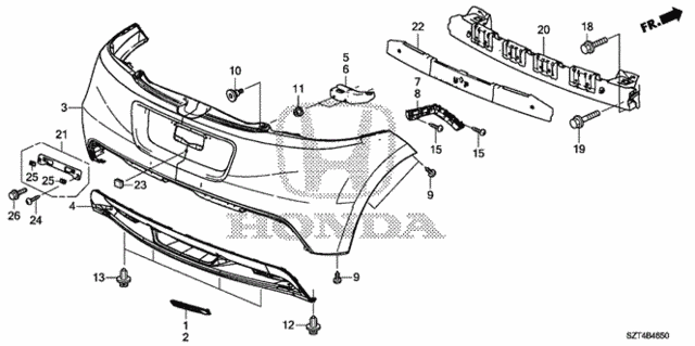 Rear Bumper for 2012 Honda CR-Z #0