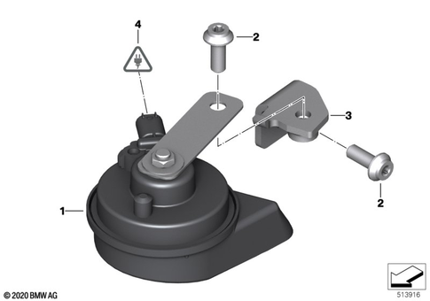 Anti-Theft Horm, Horn for 2020 BMW-Motorrad R 18 B #0