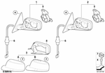51167890470 - : Heated Outside Mirror, Right for BMW Image