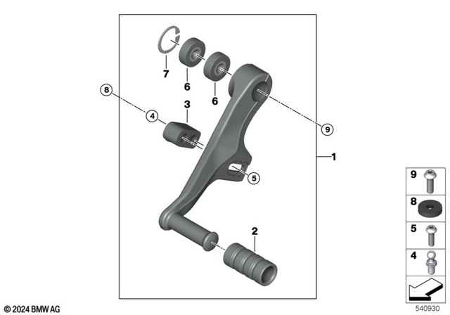 23417108055 - Manual Transmission: Gearshift Lever - Enduro for BMW-Motorrad Image