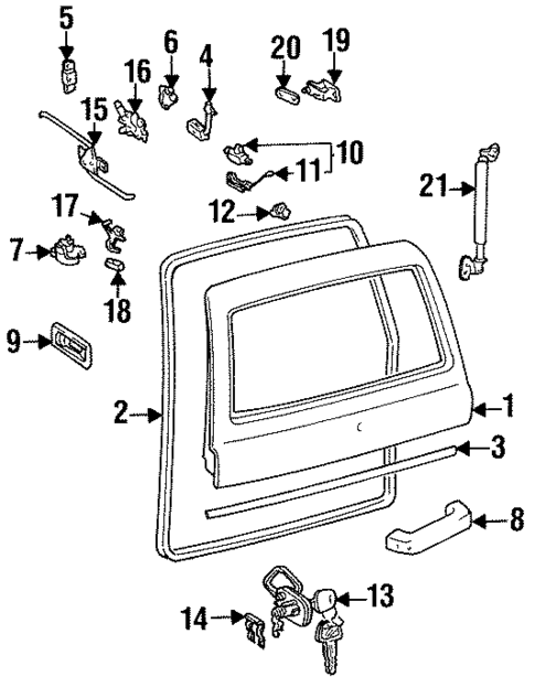 Back Door for 1995 Toyota Land Cruiser #0