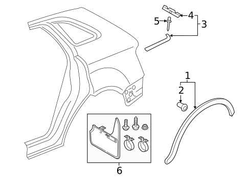 Exterior Trim - Quarter Panel for 2015 Audi Q3 #0