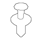 N91158501 - Body: Sound Absorber Rivet for Volkswagen: Arteon, Atlas, Atlas Cross Sport, e-Golf, Golf, Golf Alltrack, Golf R, Golf SportWagen, GTI, ID. Buzz, ID.4, Jetta, Taos, Tiguan Image