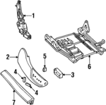 1R9Z6362649AA - Body: Seat Back Adjust for Lincoln: Mark VIII Image