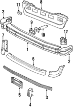 E4FZ17757C - Body: Face Bar for Ford: Escort | Mercury: Lynx Image