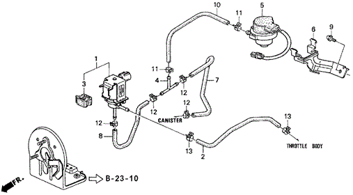 Purge Control Solenoid Valve ('96-'97) for 1997 Honda Odyssey #0
