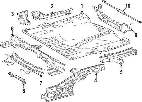 Rear Floor & Rails for 2024 Lexus TX550h+ #0