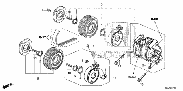 A/C Compressor (L4) for 2017 Honda Accord #0