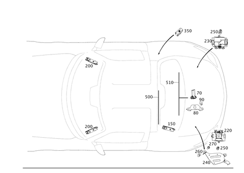 Antenna, Antenna Amplifier and Wiringharnesses for 2014 Mercedes-Benz SLS AMG #0