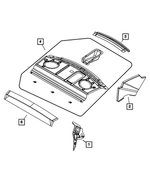 5008821AA - Body Sheet Metal Except Doors: Rear Shelf Panel Reinforcement, Left for Mopar Image