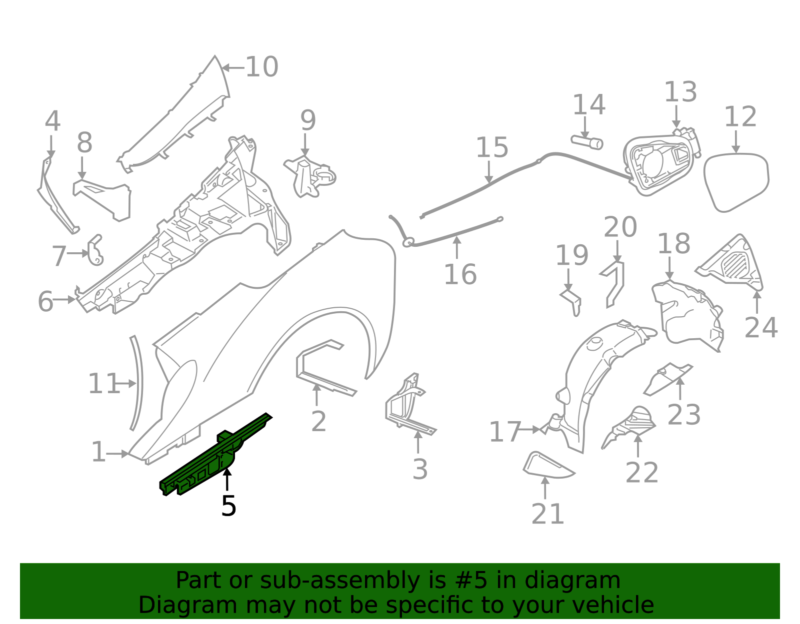 Quarter Panel Front Bracket - BMW (51777351137)