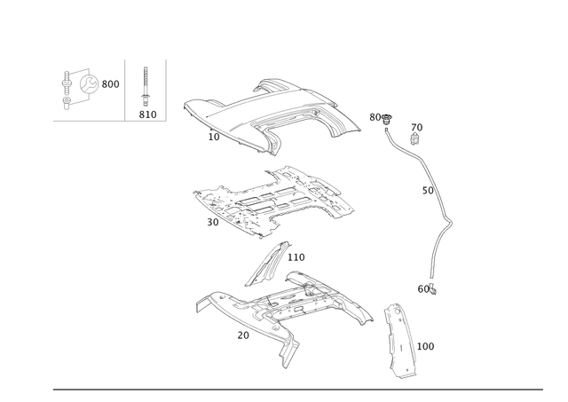 1976500409 - : Paneling, Roof for Mercedes-Benz Image
