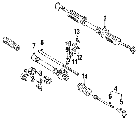 【しゃん】SRRA27 1989-1996 Nissan 300ZX Non-Turbo Z32 Power Steering Rack