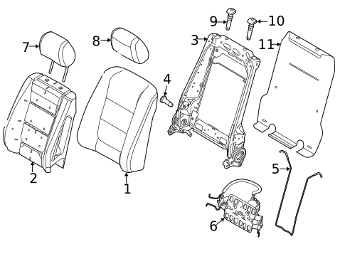 Front Seat Components for 2013 Ford Police Interceptor Utility #1