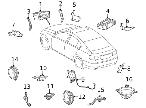 Sound System for 2011 Lexus GS450h #0