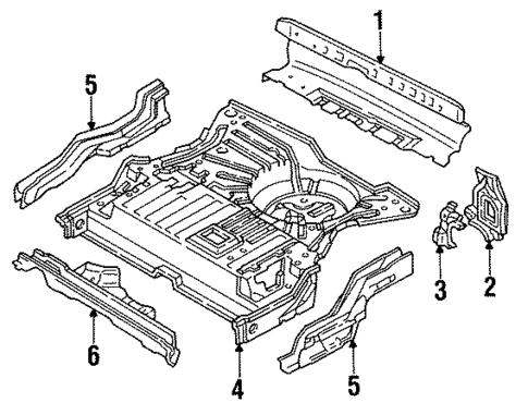 Rear Floor & Rails for 1990 Ford Festiva #0
