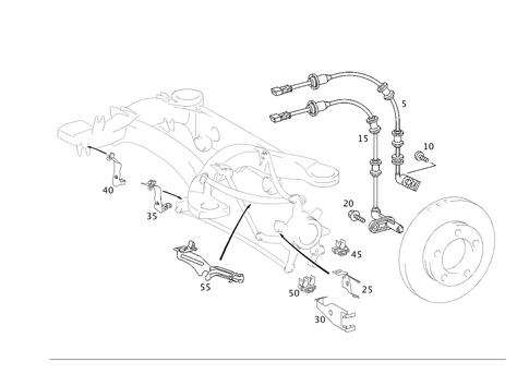 Rear Axle Wiring for 2002 Mercedes-Benz CL55 AMG #0