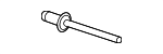 9026906017 - Body: Fuel Filler Door Rivet for Scion: iM, xB | Toyota: 4Runner, C-HR, Camry, Celica, Corolla, Corolla iM, Crown, GR Corolla, Highlander, Land Cruiser, Prius, Prius AWD-e, Prius Plug-In, Prius Prime, RAV4, RAV4 Prime, Sequoia, Tacoma Image