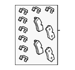 LR156904 - : Disc Brake Pad Set for Land-Rover Image