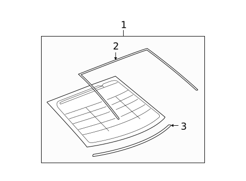 Glass & Hardware - Back for 2009 Saturn Aura #0