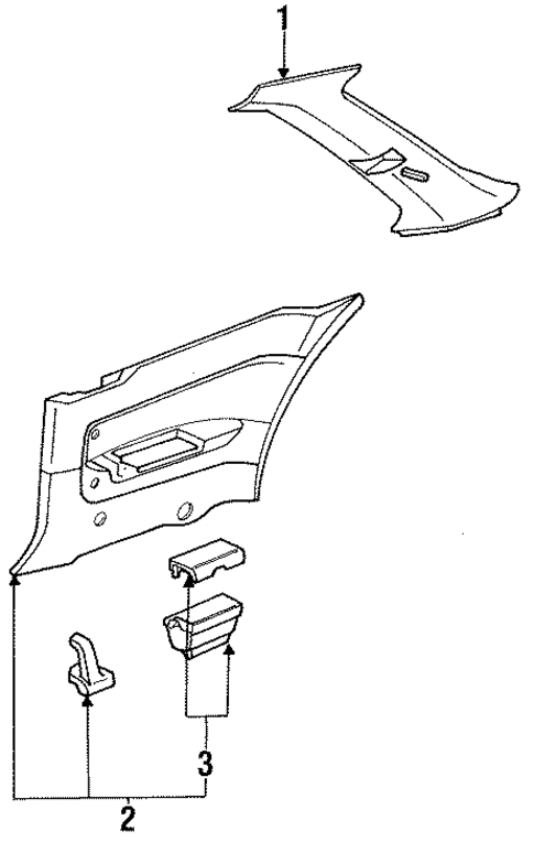 Interior Trim - Quarter Panels for 1992 Honda Accord #0