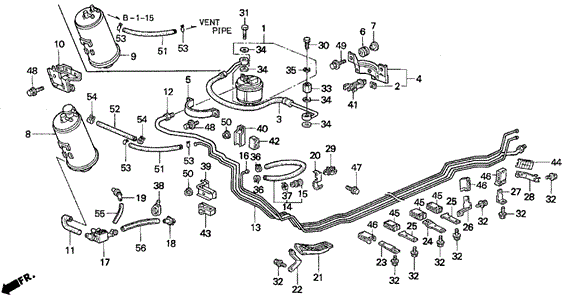 Fuel Pipe for 1993 Honda Prelude #0