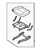 891001U520LAA - Body: Cushion Assembly for Kia: Sorento Image