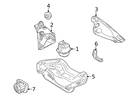 Engine & Trans Mounting for 2010 BMW X5 #0
