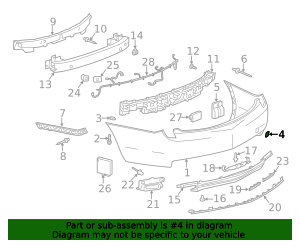 2013-2017 Cadillac XTS Primed Rear Bumper Fascia Tow Hook Access Hole ...