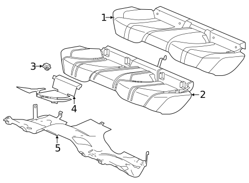 Rear Seat Components for 2024 Acura TLX #1